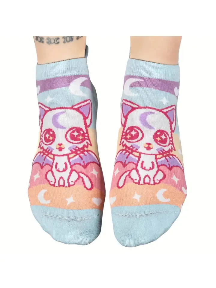 Mystic Kitty Ankle Socks