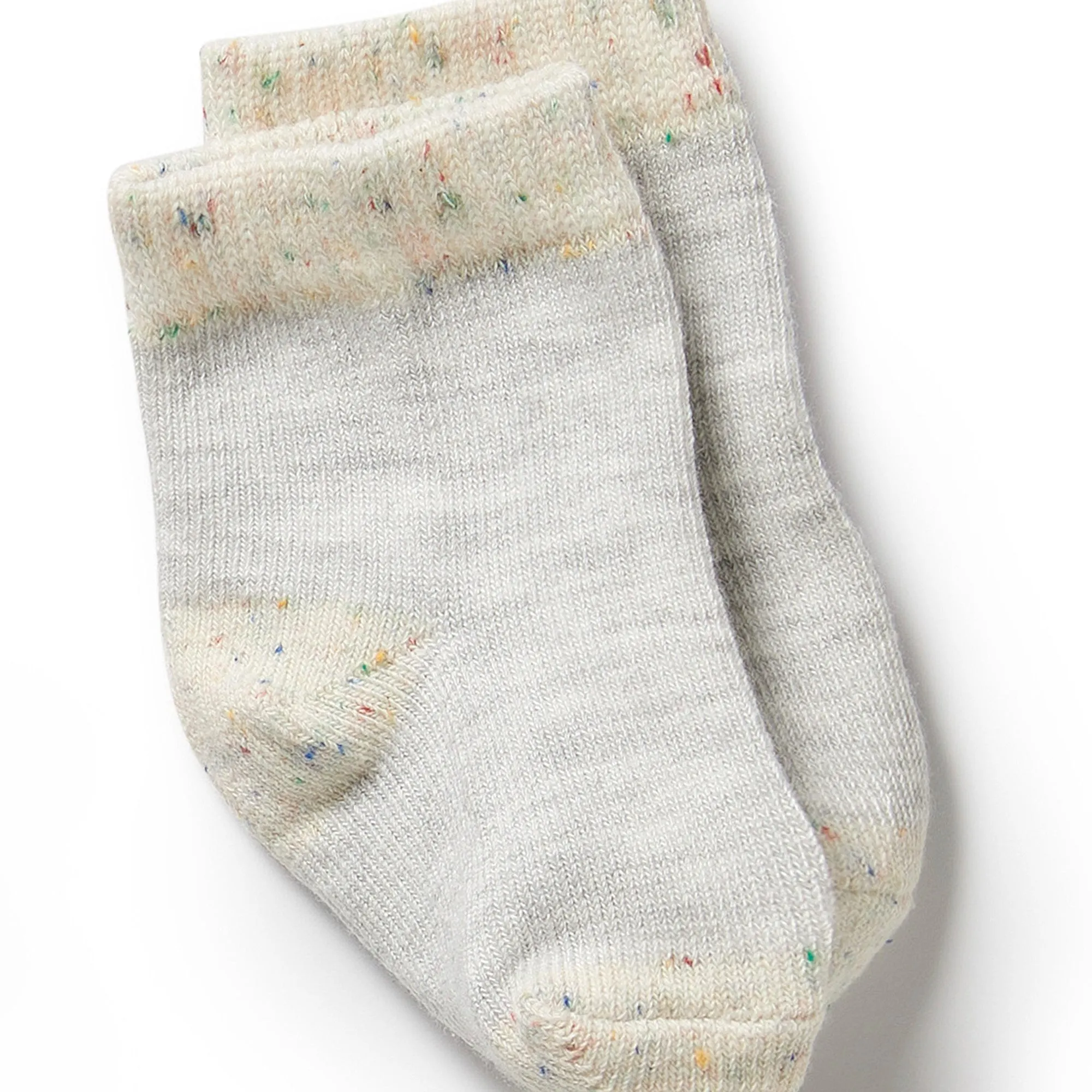 Organic 3 Pack Baby Socks | Cream, Oatmeal & Grey Cloud