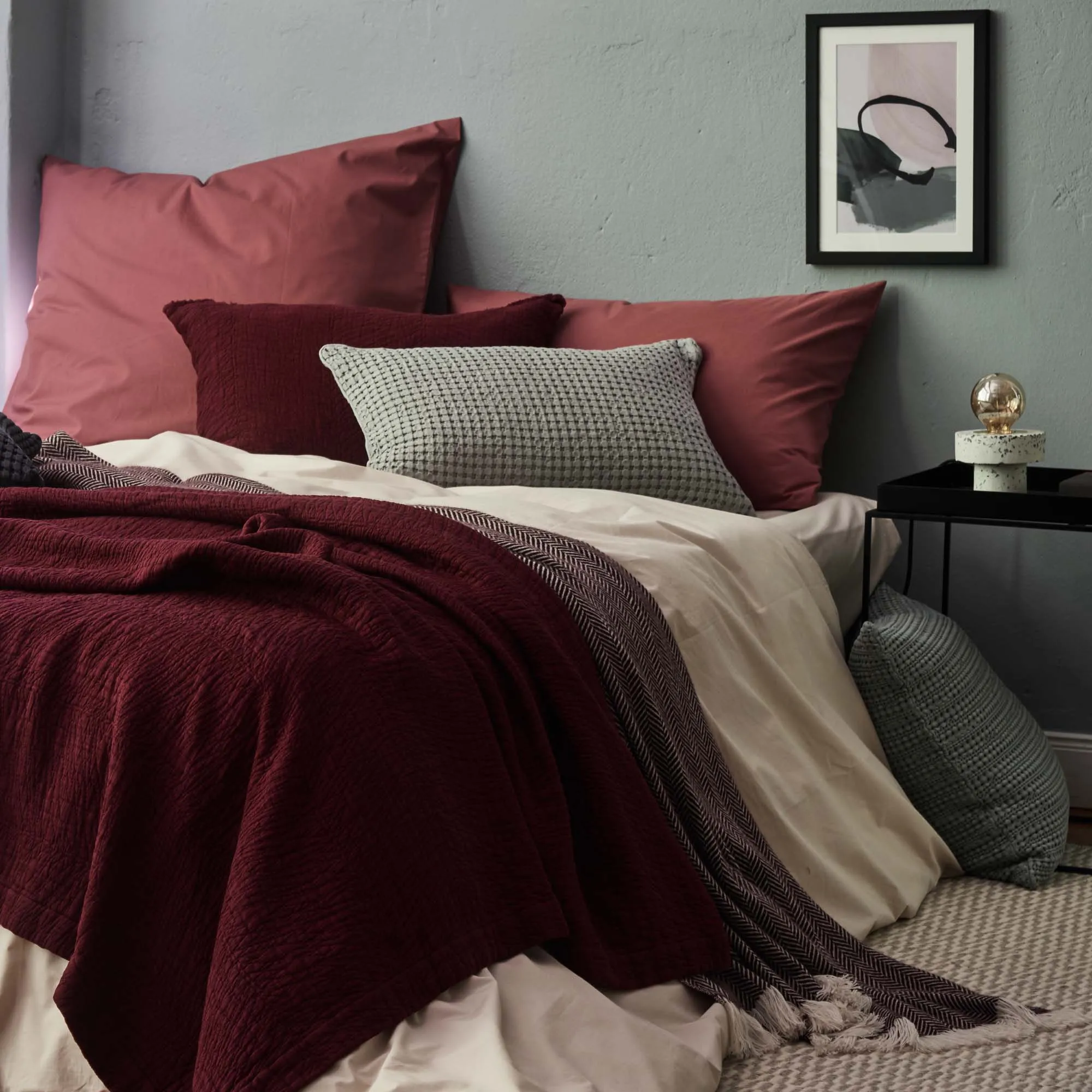 Perpignan Percale Bedlinen [Raspberry rose]