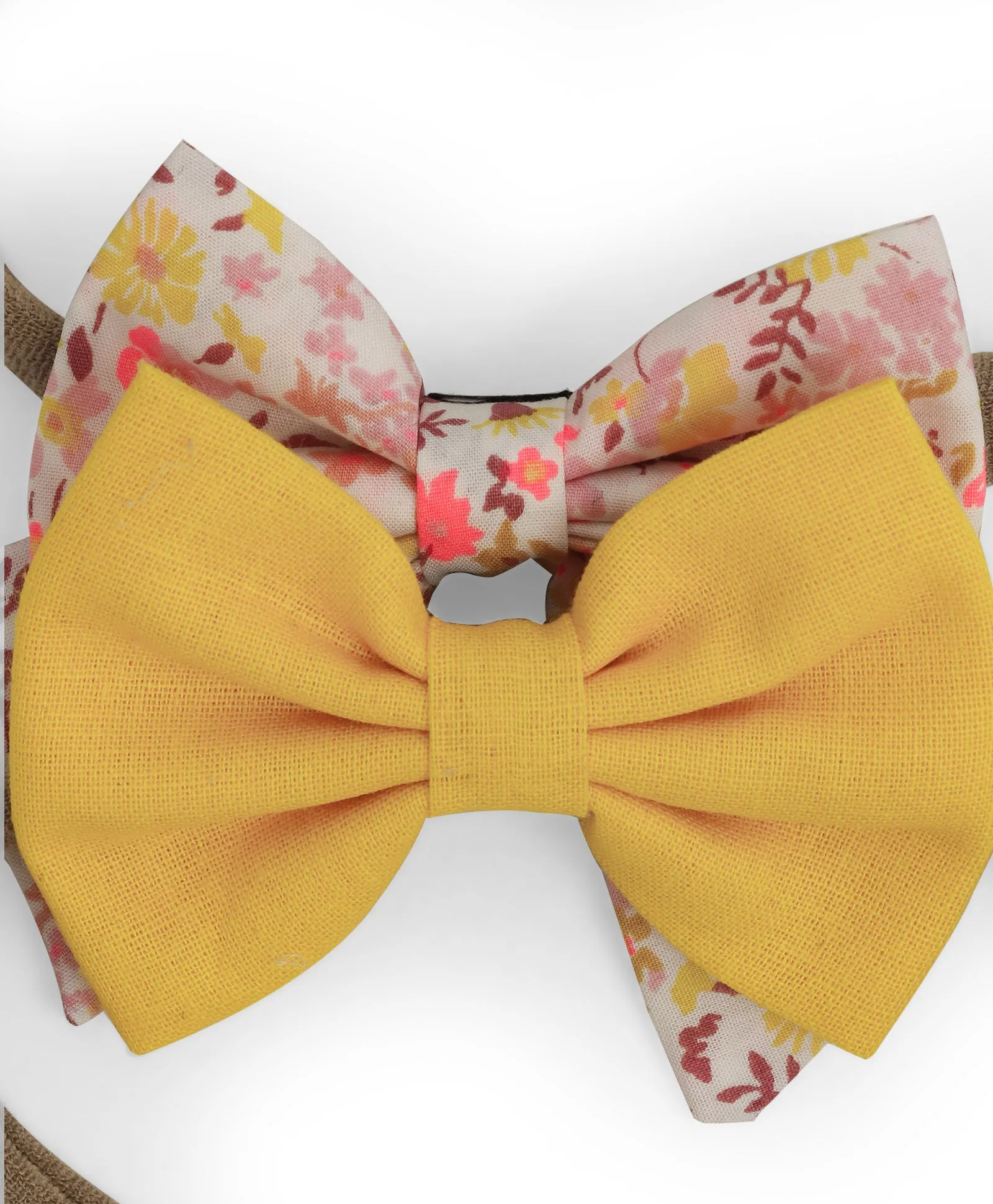 Petite Headband Set - Floral & Yellow