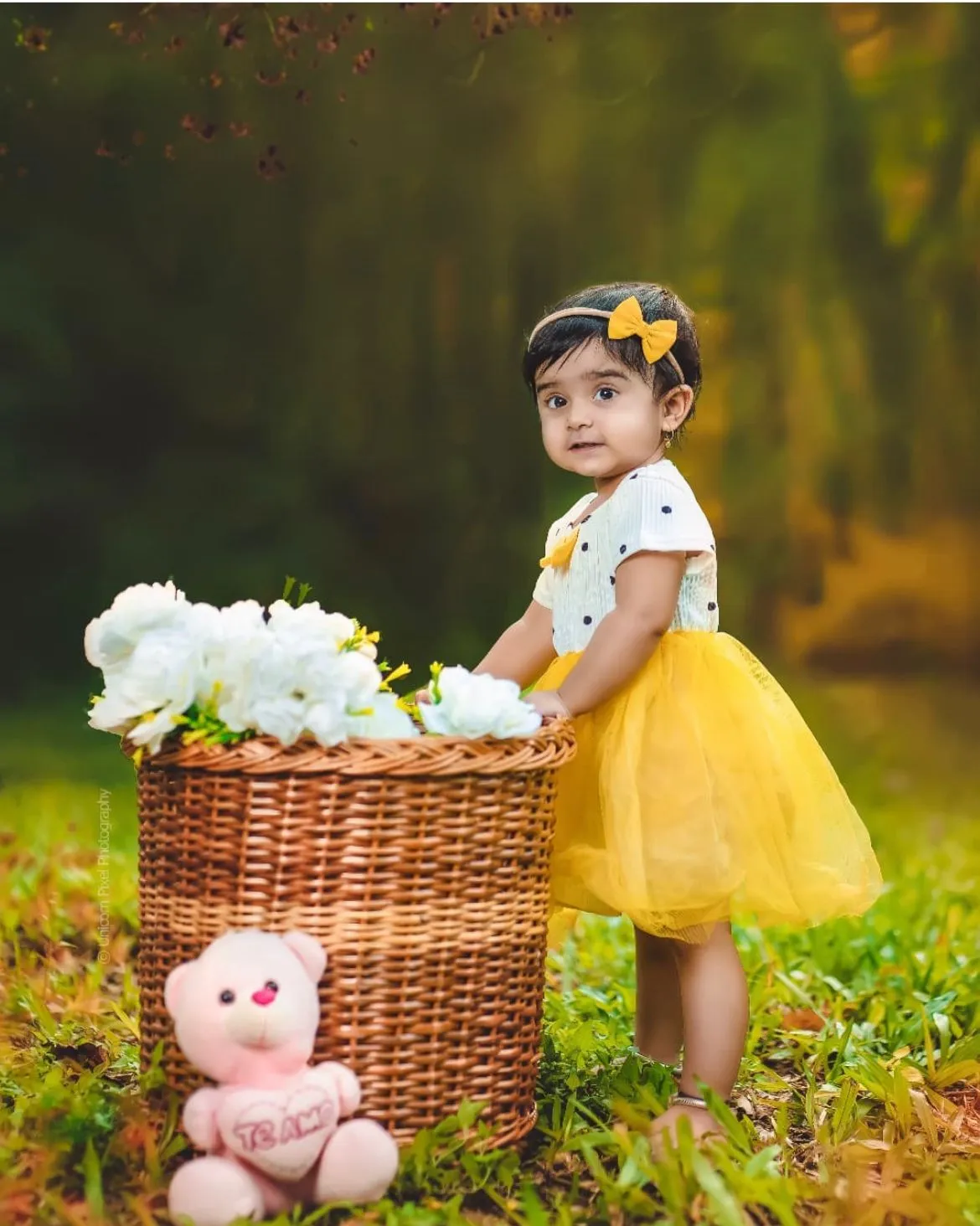 Petite Headband Set - Floral & Yellow