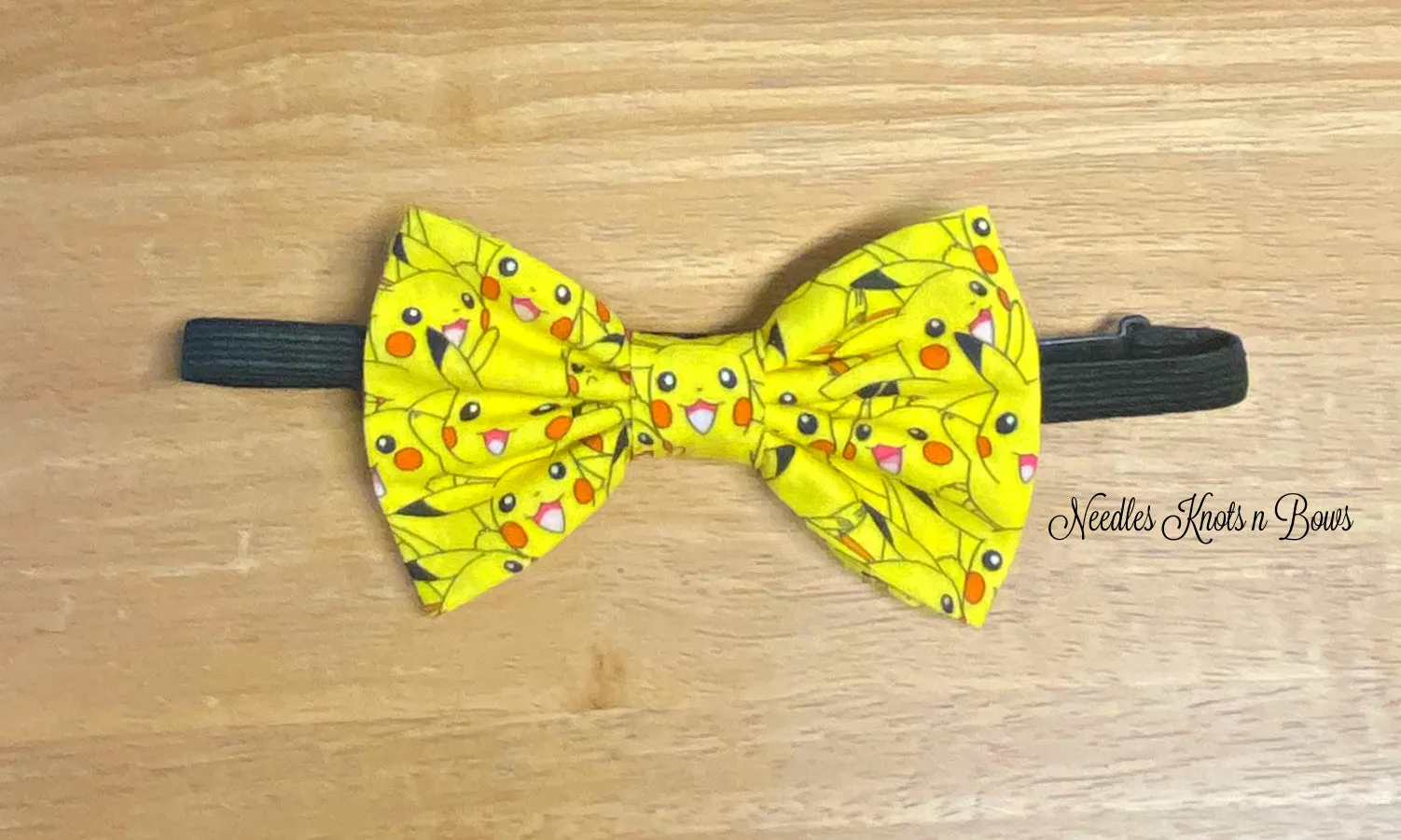 Pikachu Pokemon Bow Tie, Adjustable Strap