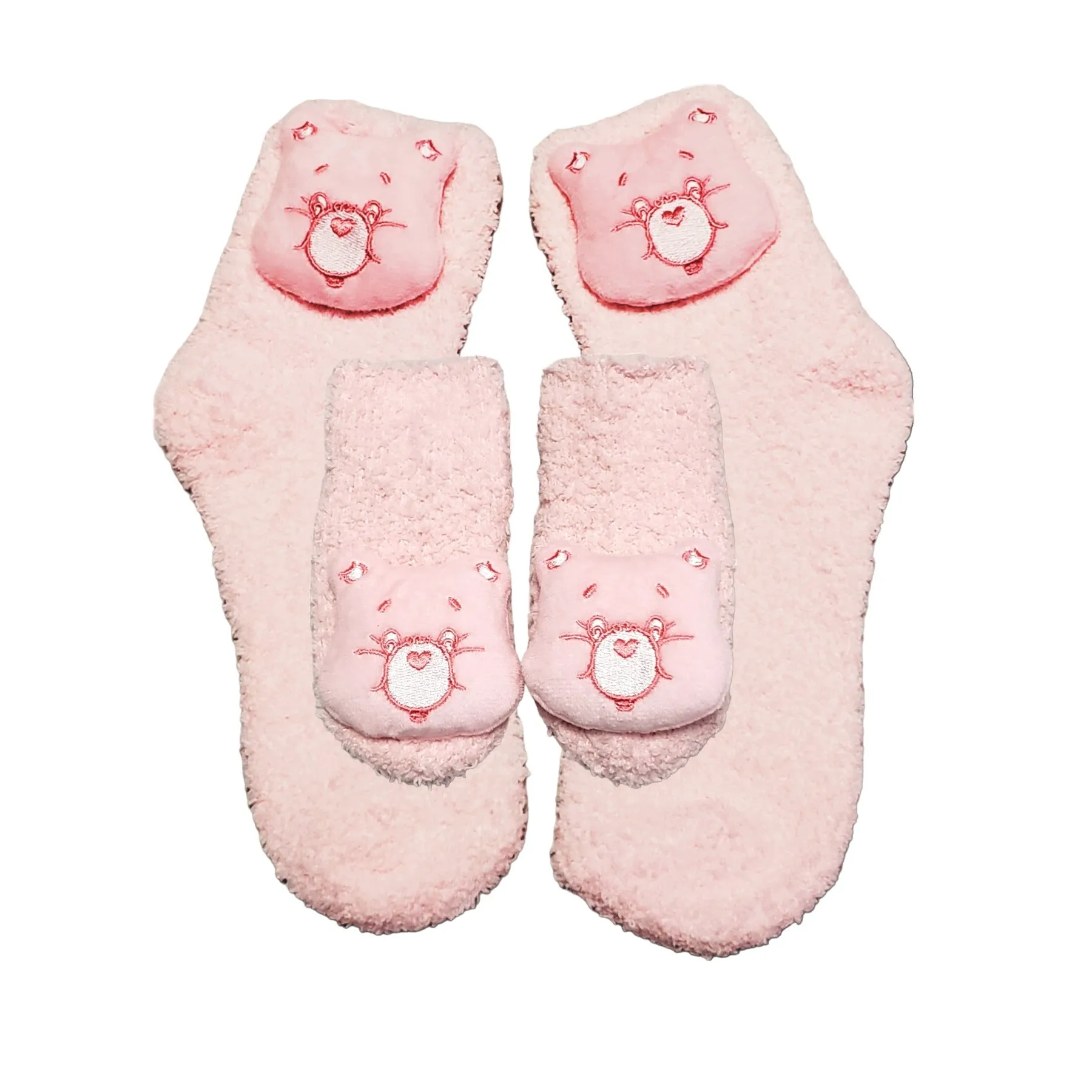 Pink Bear Mommy and Me Matching Socks