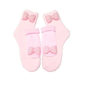 Pink Bow Mommy and Me Matching Socks