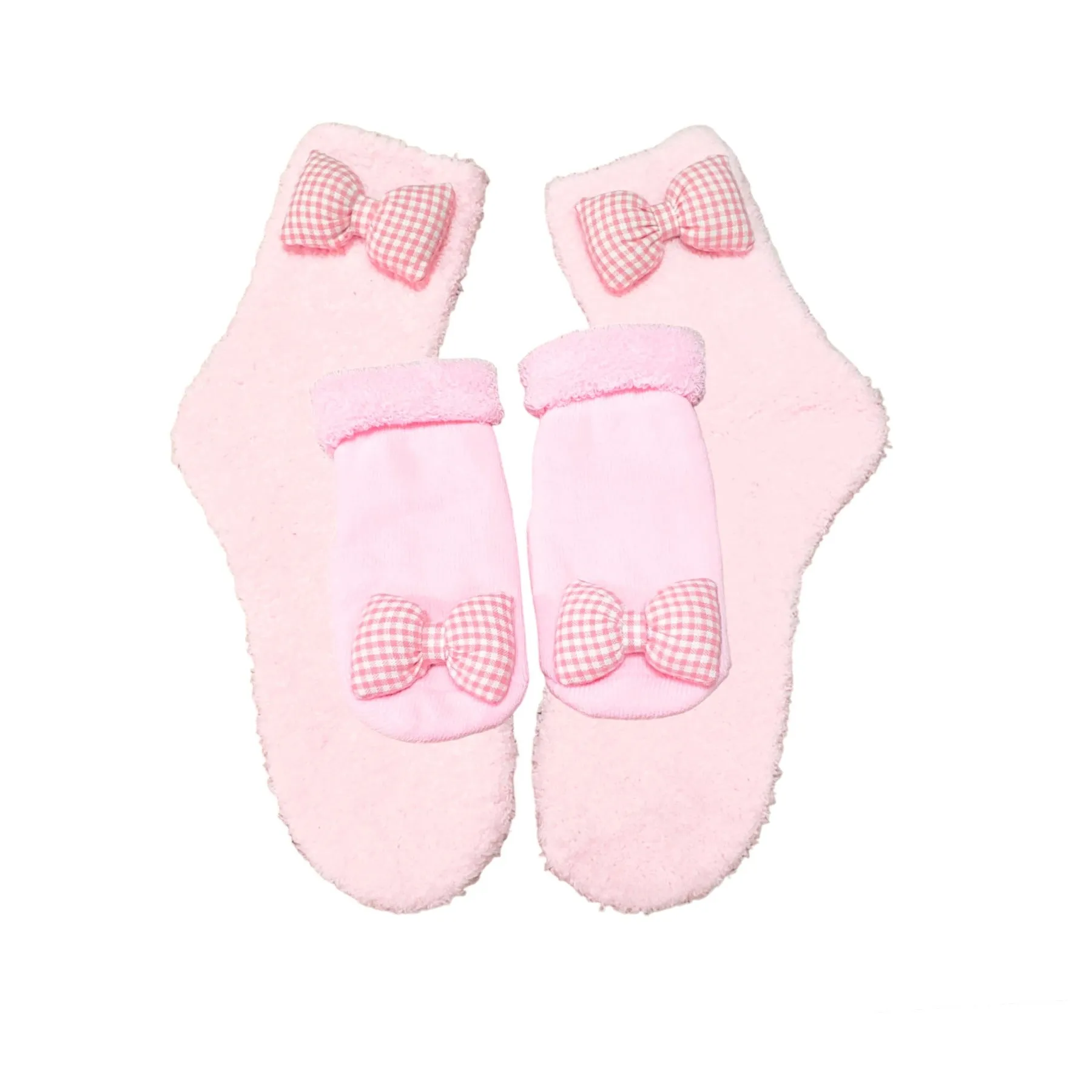 Pink Bow Mommy and Me Matching Socks