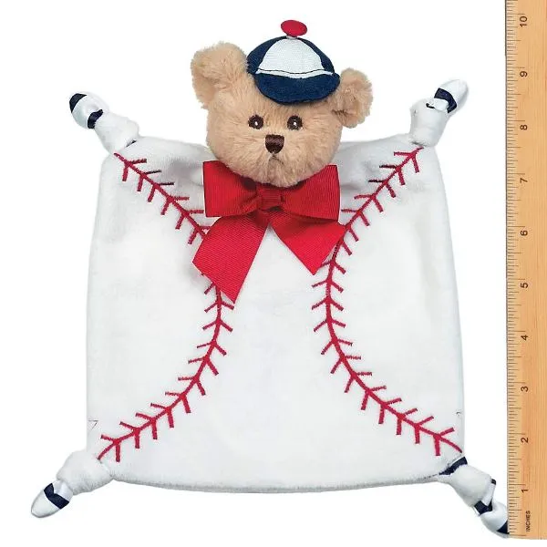 Plush Stuffed Animal Lovey Security Blanket Wee Lil' Sluggler Baseball Blankie