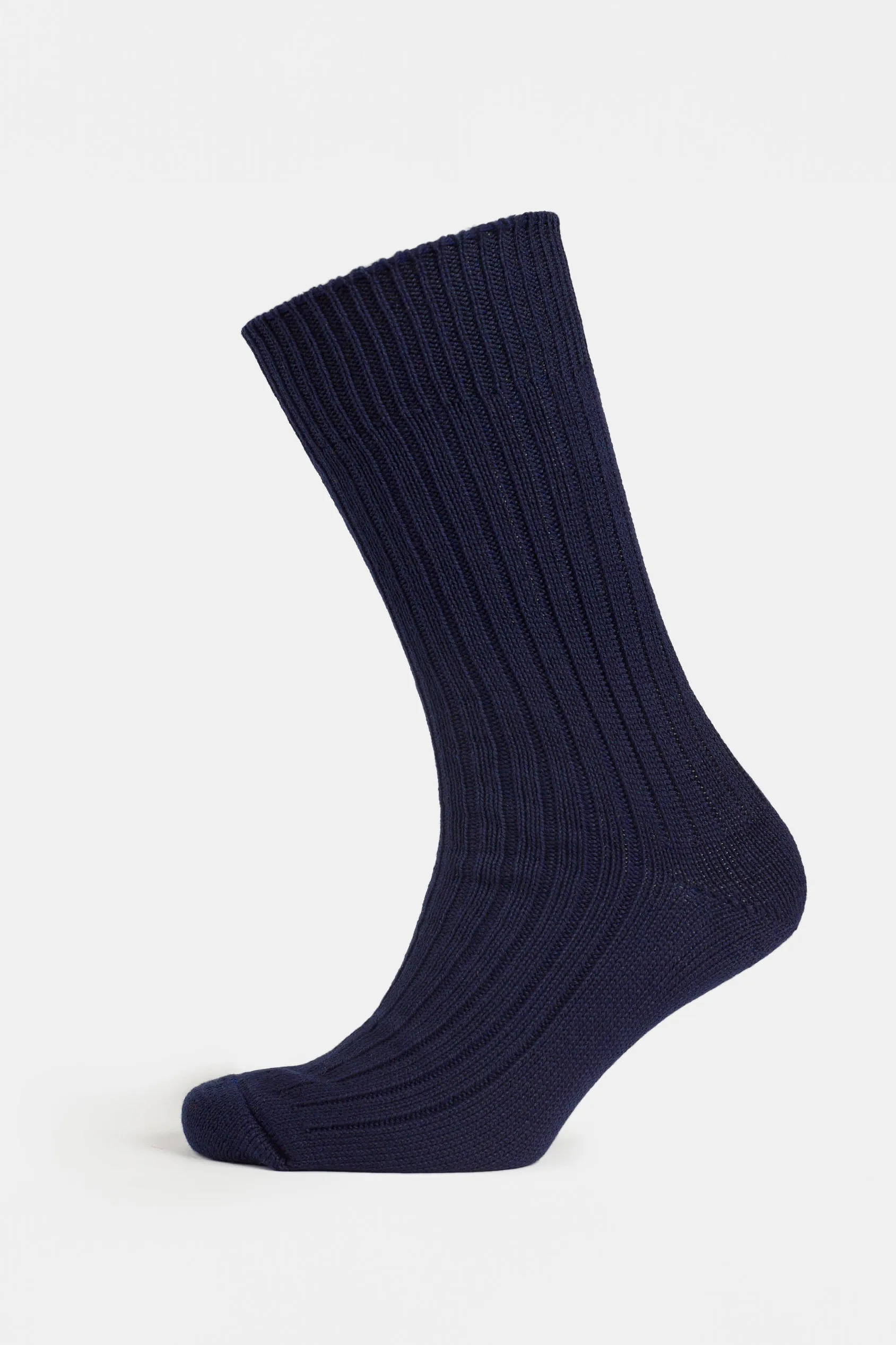 Premium Cotton Sock Rib - Navy Blue