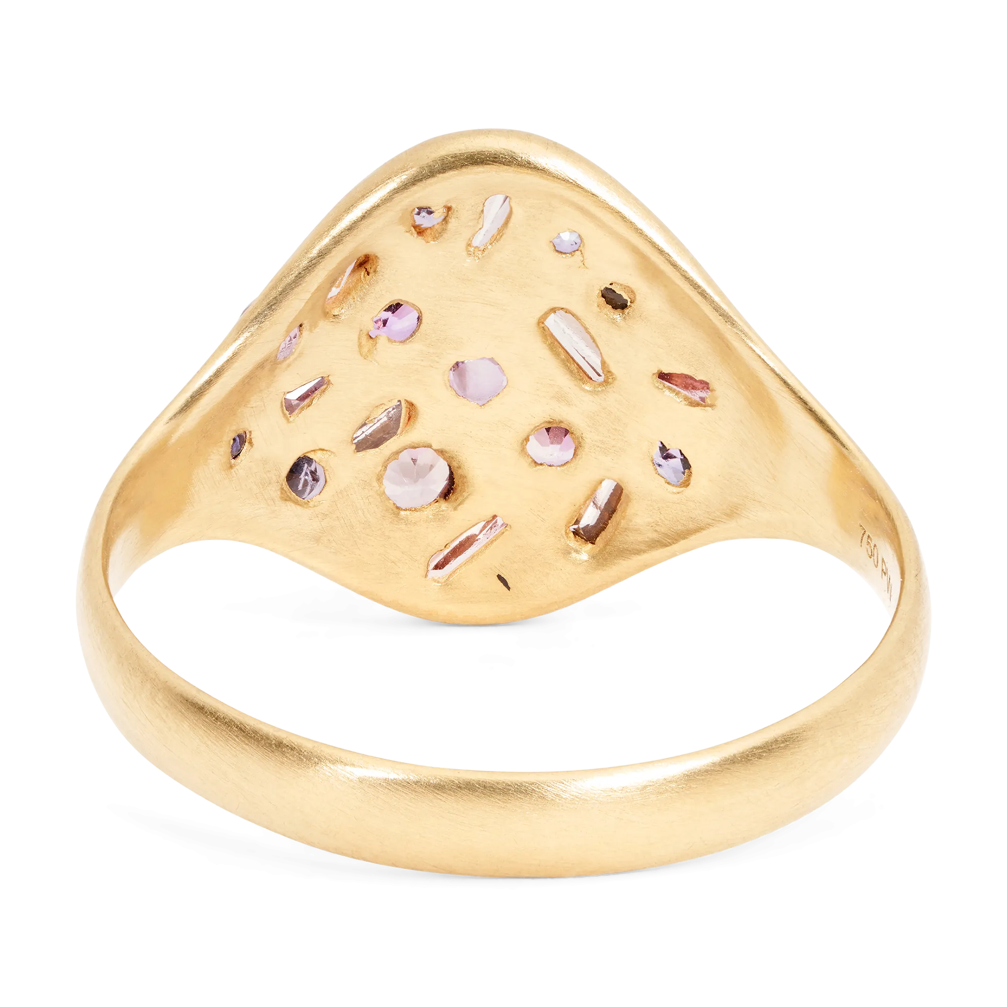 Purple Mixed Cut Signet Ring - Size 8 - 11566