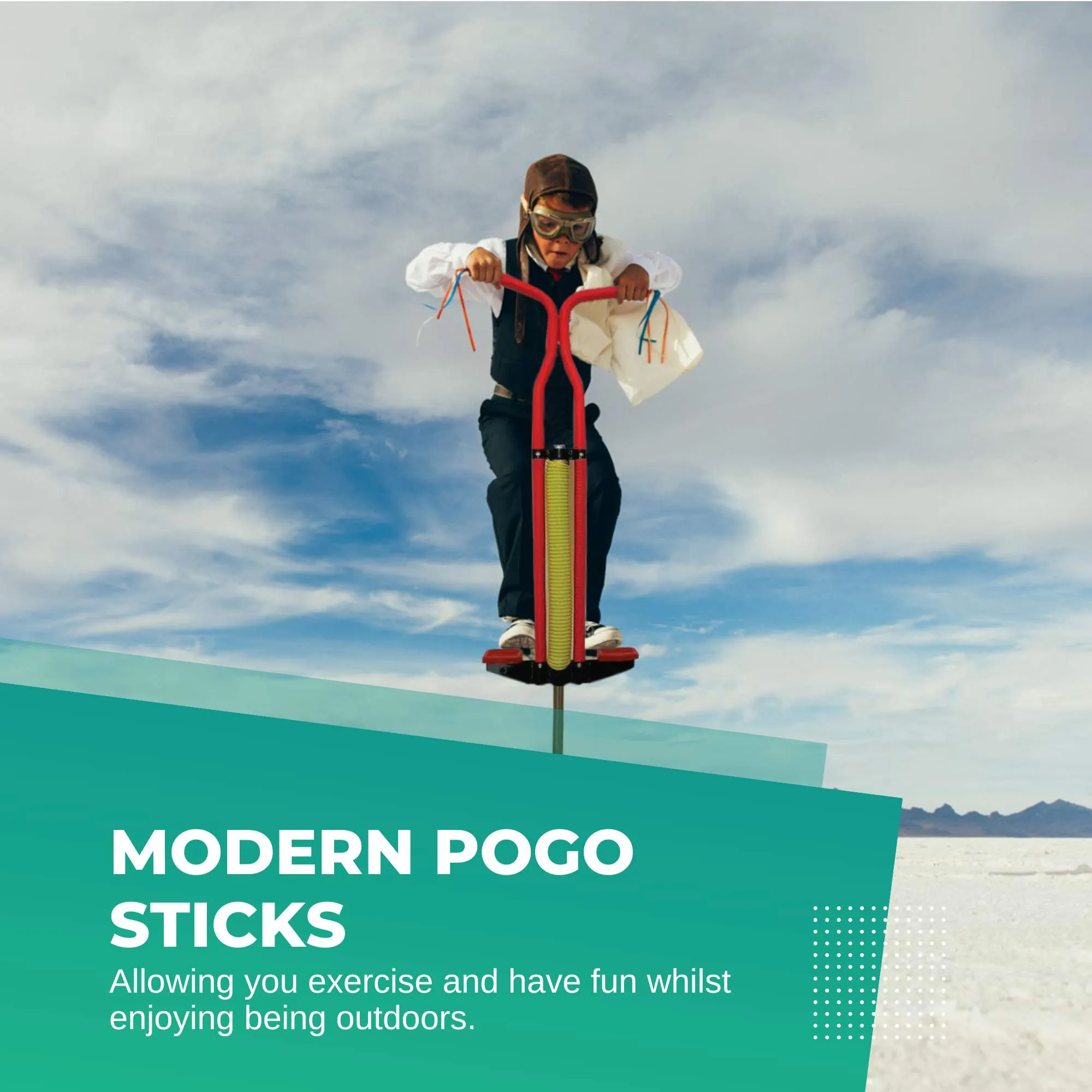 Red Pogo Stick Kids - Childrens Jumping Jackhammer Exercise Hopper Toy