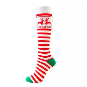 Reindeer Cheer Knee High Socks