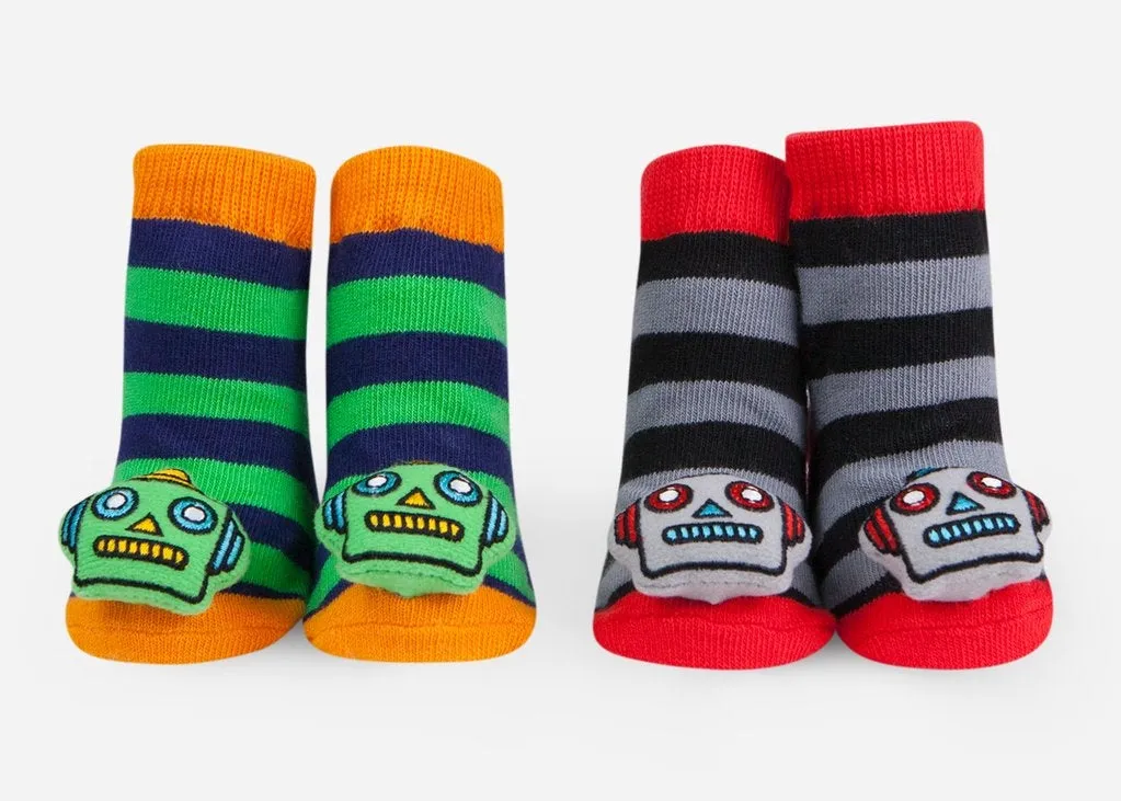 Robot Rattle Socks