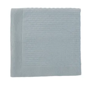 Rompp Double Bow Light Blue Knit Blanket