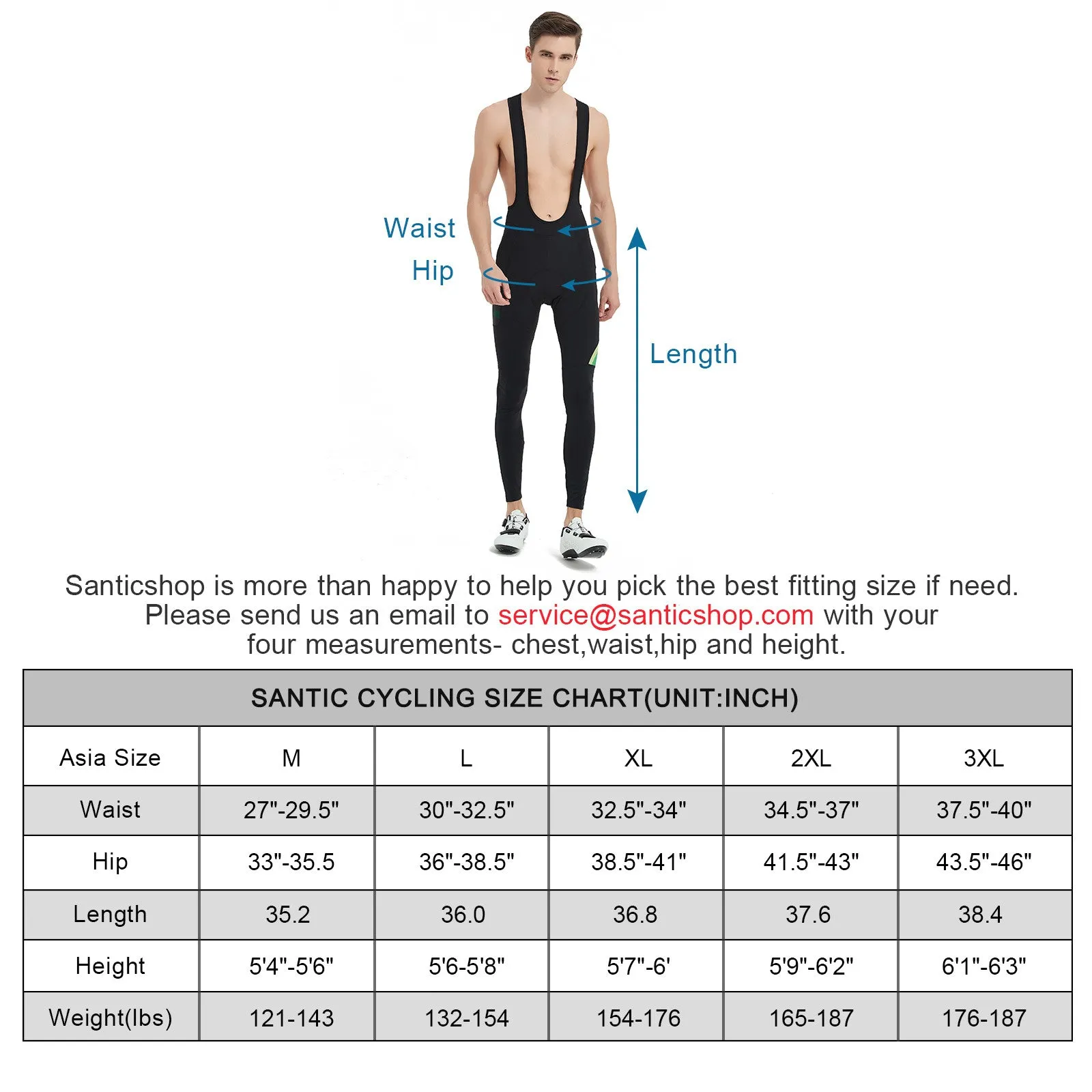 Santic Cycling Bib Tights Men Padded Cycling Bib Pants Green