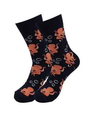 Sick Socks – Cute Octopus – Seafood Food Dress Casual Socks