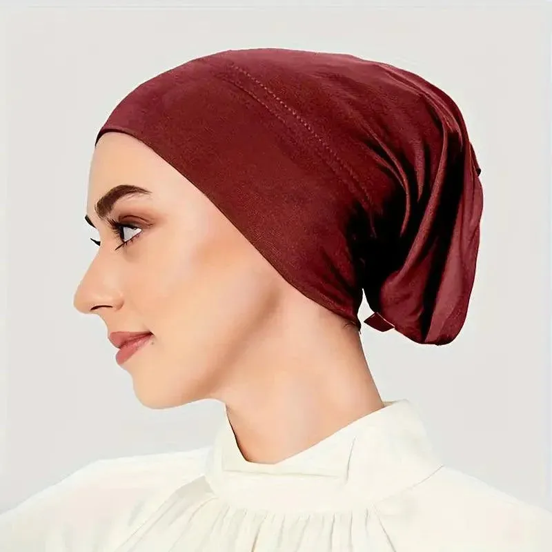 Simple Tube Elastic Inner Hijab Cap for Muslim