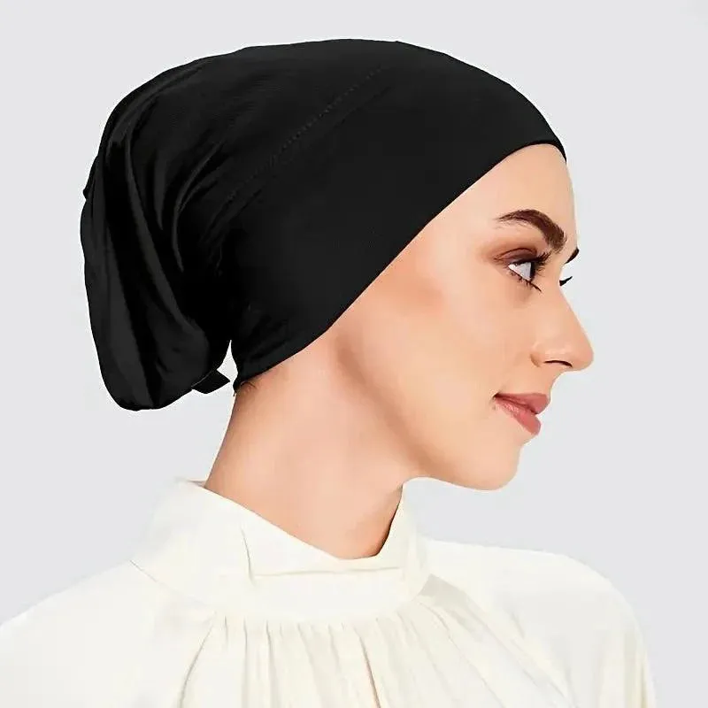 Simple Tube Elastic Inner Hijab Cap for Muslim