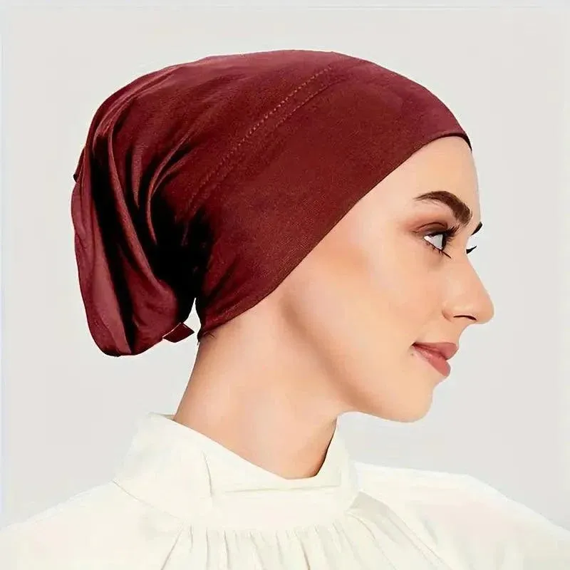 Simple Tube Elastic Inner Hijab Cap for Muslim