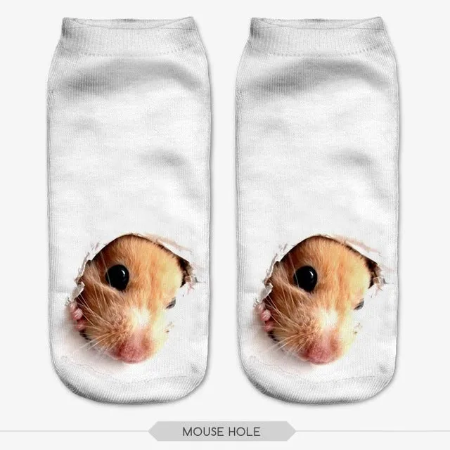 SLMVIAN 3D Printi Women Clothing Woman Socks Unisex Cute Low Cut Ankle Sock Multiple Colors lady Casual funny Shape