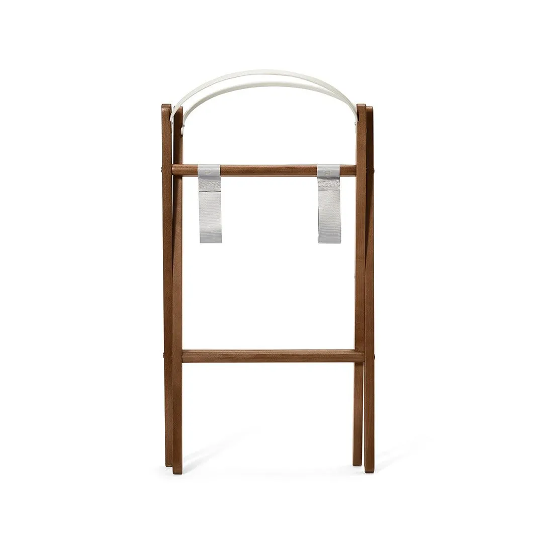 SnuzBaskit Barley Moses Basket   Walnut Stand - Barley / Walnut