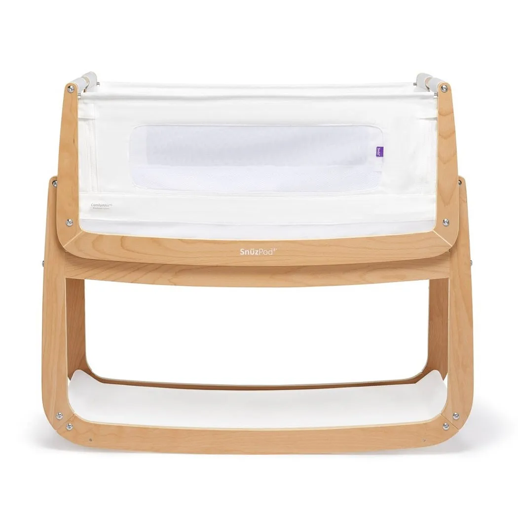 SnuzPod4 Bedside Crib 3-in-1 (Natural) with Mattress