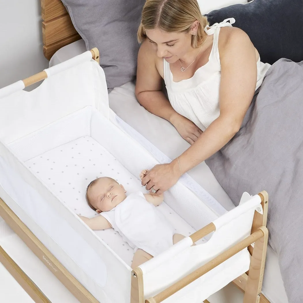 SnuzPod4 Bedside Crib 3-in-1 (Natural) with Mattress