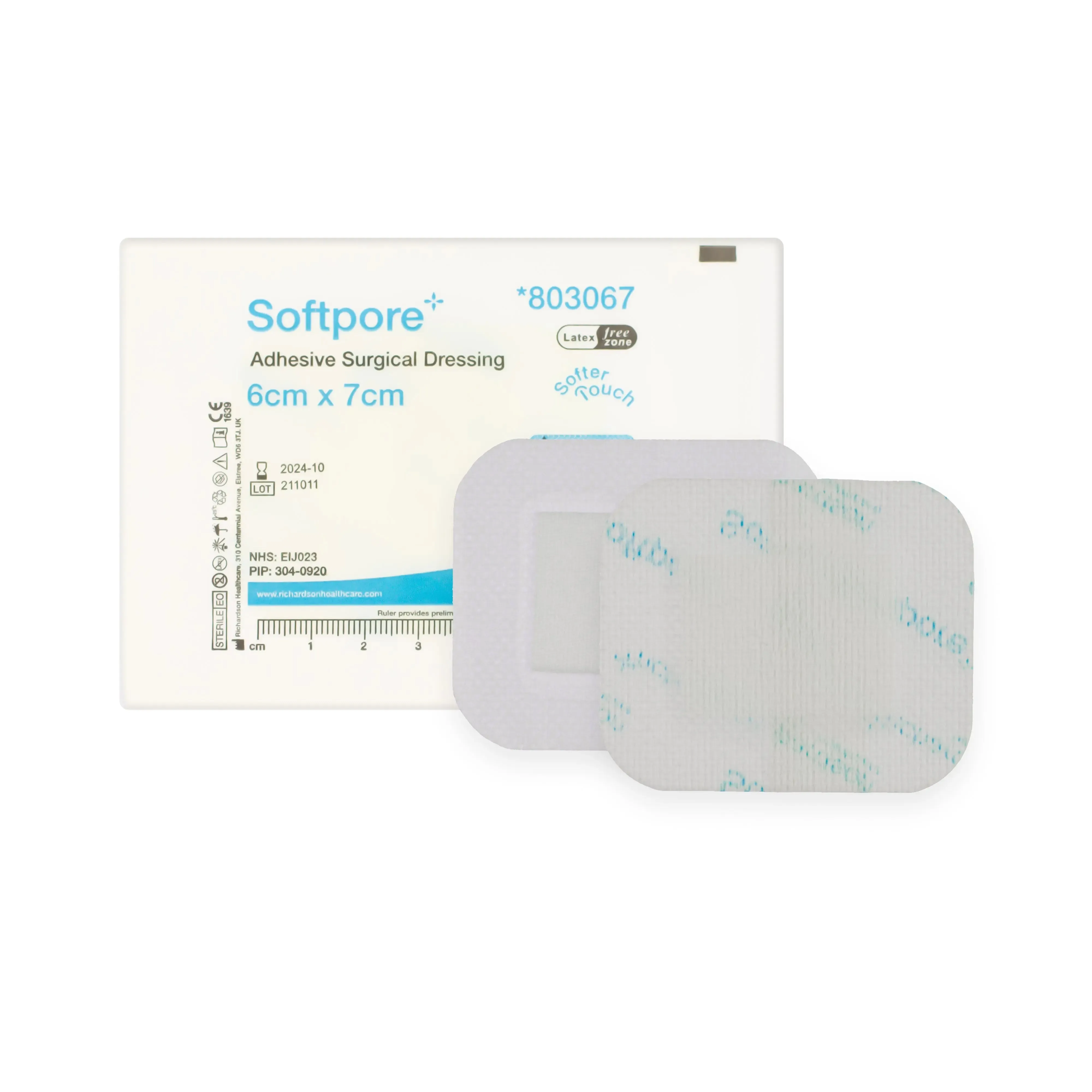 Softpore Adhesive Surgical Dressing - Breathable Island Dressing (Multiple Sizes) (x30, 50 or 60)