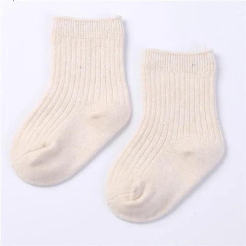 Solid Baby Unisex Socks Toddler Cotton Baby Winter Clothes Accessories Kids Baby Socks