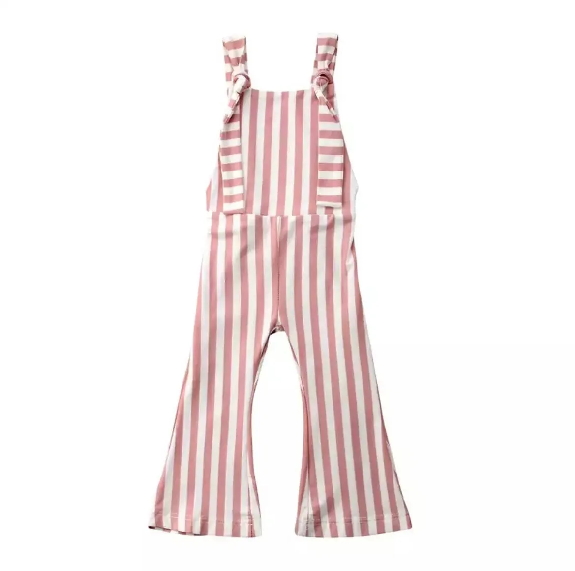 Striped Baby Flares Playsuit - Pink