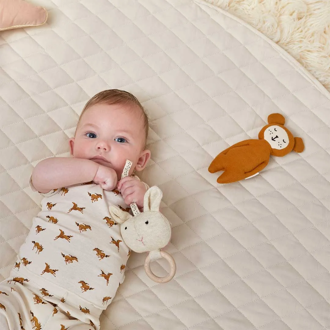 The Little Green Sheep Play Mat - Linen