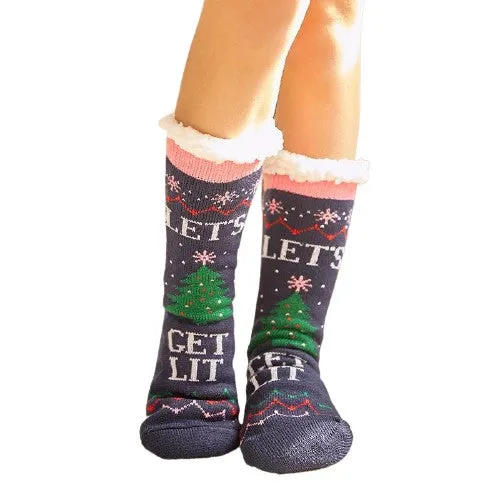 Winter Cartoon Design Non-Slip Thick Warm Most Comfortable Socks