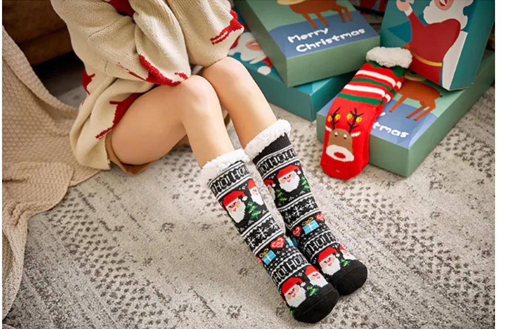 Winter Cartoon Design Non-Slip Thick Warm Most Comfortable Socks