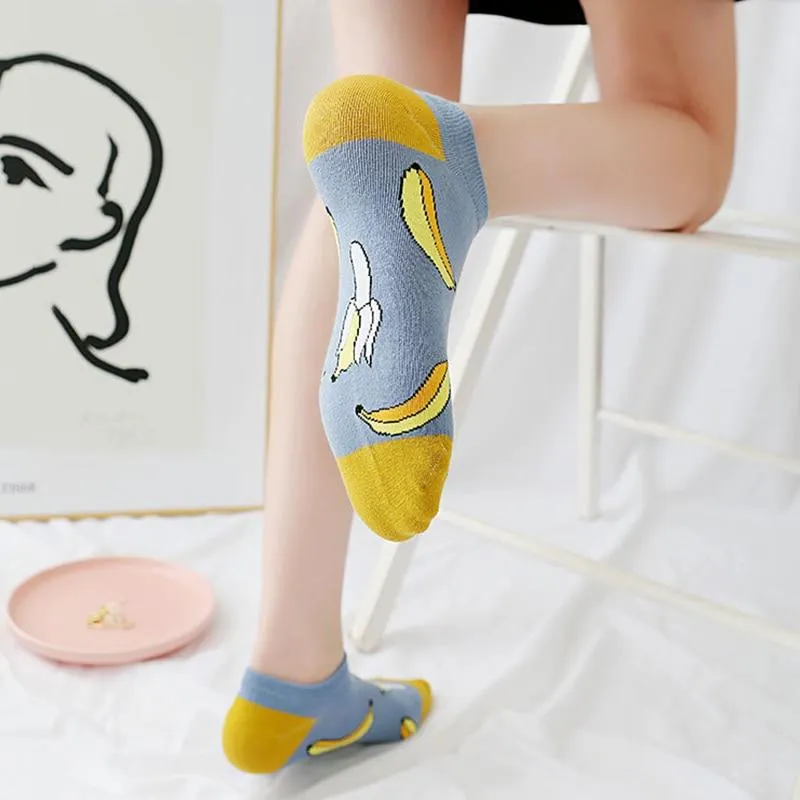 Women Sumptuously Soft Fruit Design Short Ankle Socks