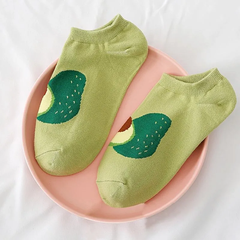 Women Sumptuously Soft Fruit Design Short Ankle Socks