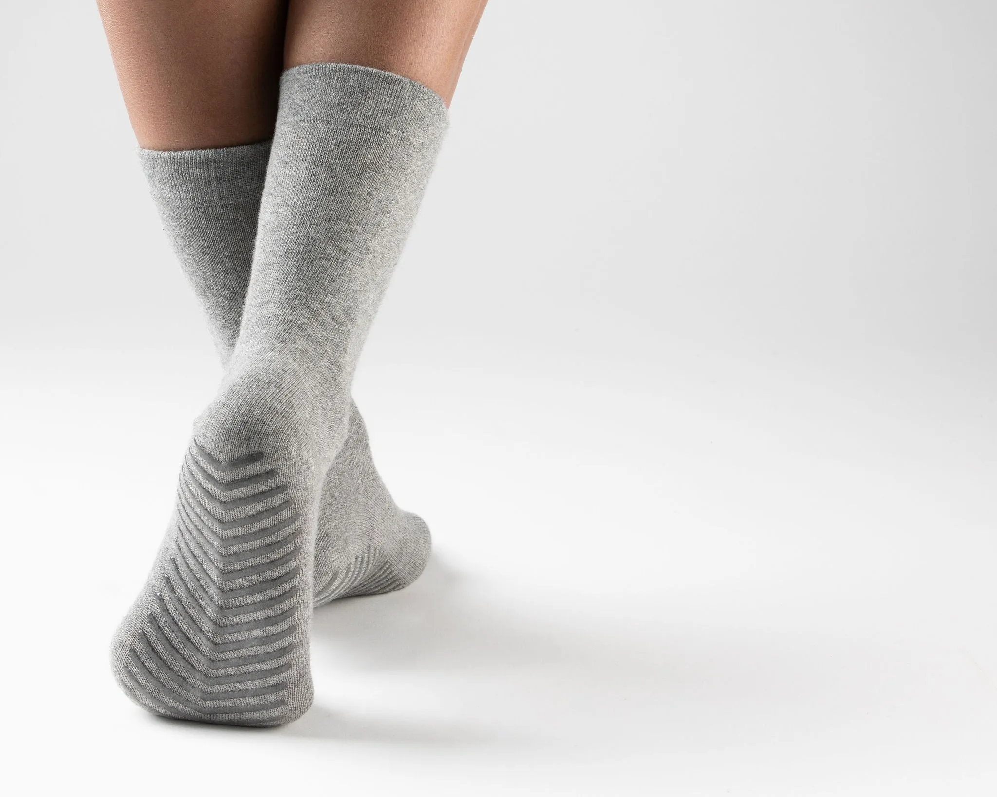 Women's Dark Grey Original Crew Non-Slip Socks - 3 pairs